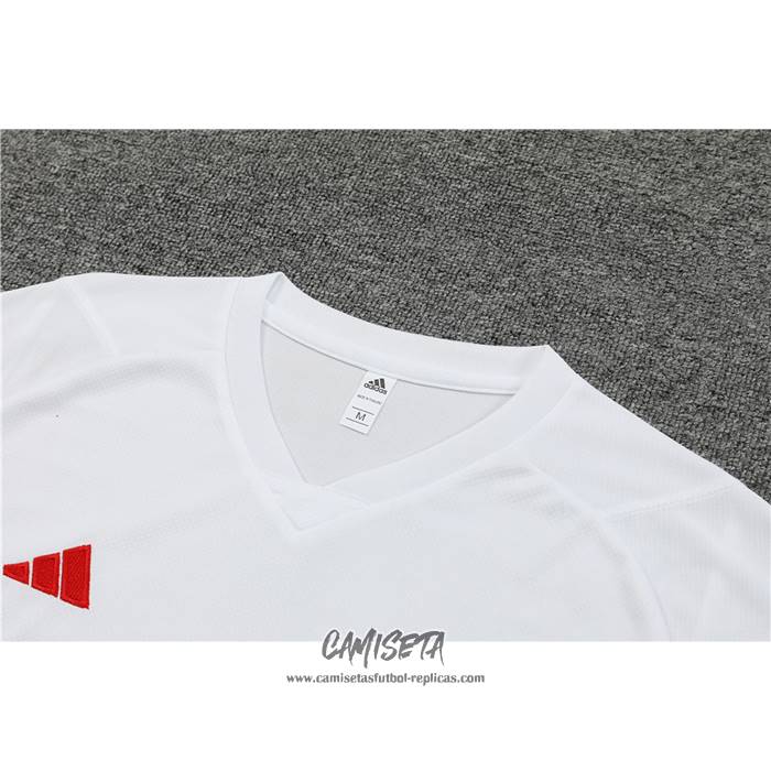 Chandal del Manchester United 2023-2024 Manga Corta Blanco - Pantalon Corto